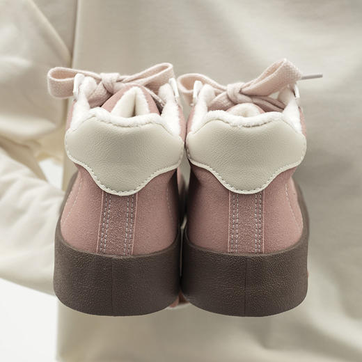 「三款配色！加绒高帮」保暖二棉鞋女学生2023新款学院风休闲复古板鞋潮 商品图3