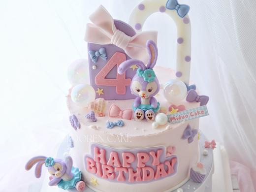 女孩款 迪士尼星黛露主题 紫色系 翻糖蛋糕 商品图1