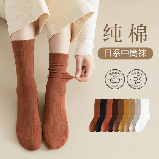 秋冬男士纯棉抗菌棉袜5双 秋冬女士精梳棉棉袜5双 商品图5