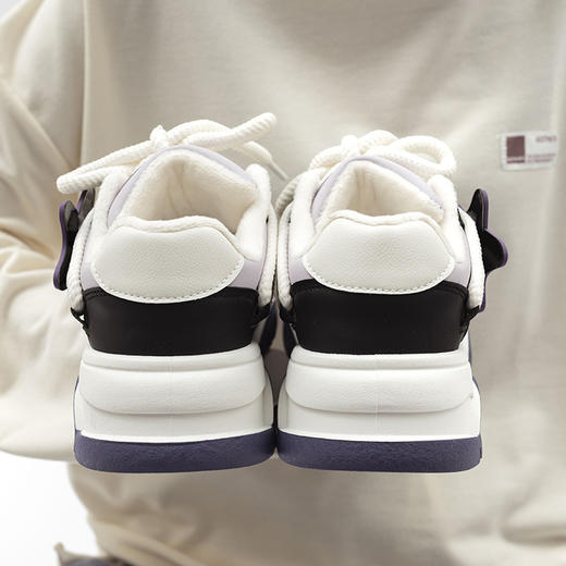 「三款配色！加绒款」甜酷星星拼色加绒板鞋女2023秋冬新款鞋ins潮厚底女鞋小众鞋子女 商品图3