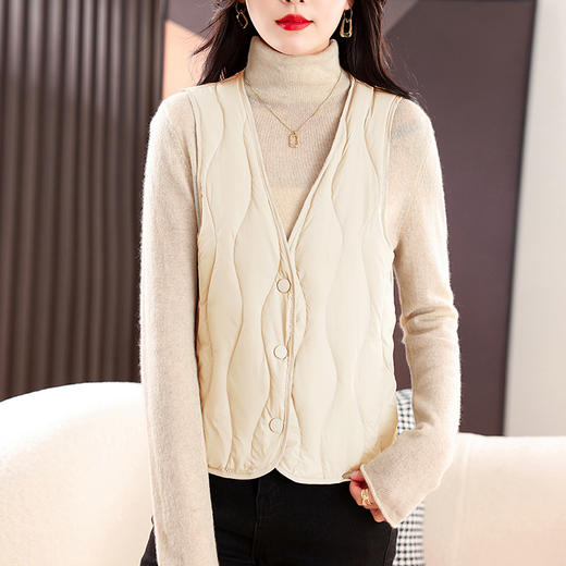 冬季新款，90白鸭绒打底外穿羽绒马甲HR-MXG2443 商品图2