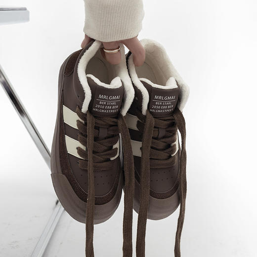 「两款配色！加绒保暖」新款加绒保暖二棉鞋2023秋冬季新款INS潮复古学生帆布鞋女潮 商品图3