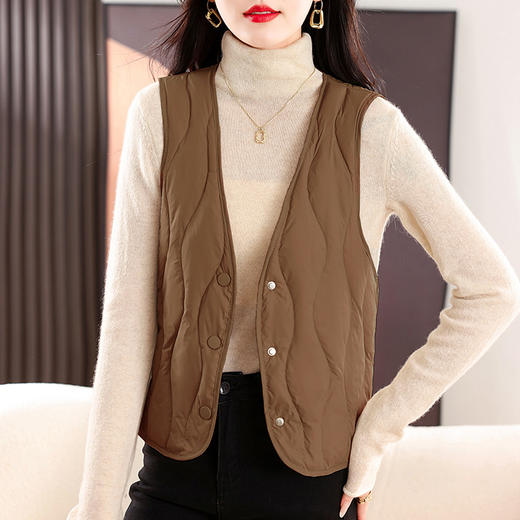 冬季新款，90白鸭绒打底外穿羽绒马甲HR-MXG2443 商品图3