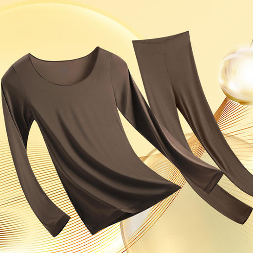 【保暖chao薄美肤衣】玻尿酸润肤chao薄隐形打底美服衣长袖套装 缩水保湿锁温发热 抗静电 商品图7