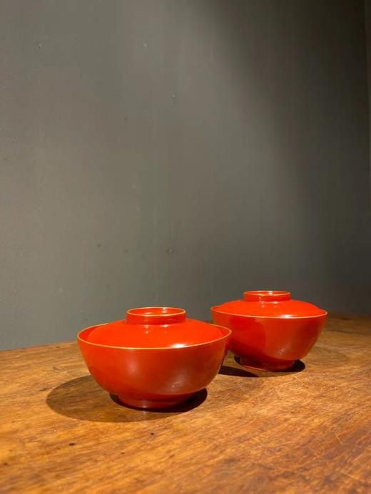 朱红大漆金漆沿盖碗两件套组，顺丰包邮 商品图6