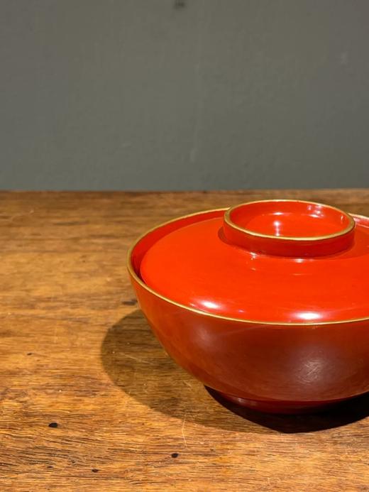 朱红大漆金漆沿盖碗两件套组，顺丰包邮 商品图13