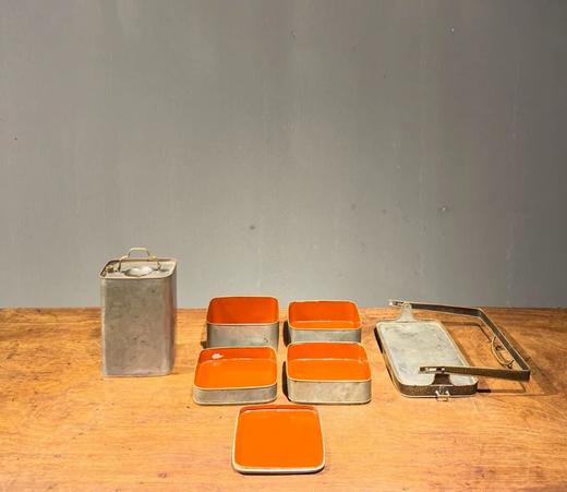 鎏银髹红漆多层餐饮携带盒，顺丰包邮 商品图4