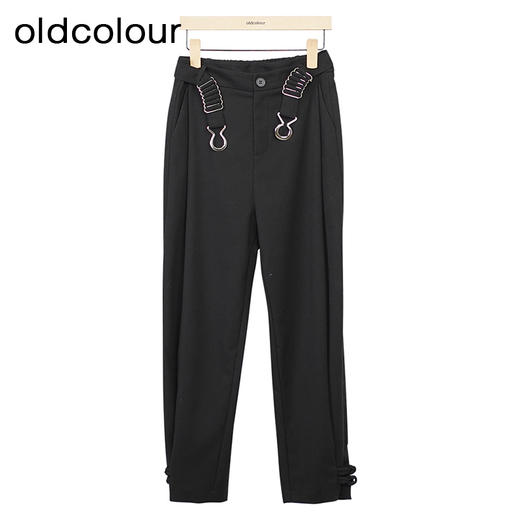 oldcolour设计感休闲裤冬季新款直筒宽松气质长裤女GO41073903 商品图2