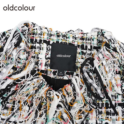 oldcolour设计感小众短外套冬季新款小香风无领夹克女O42041207 商品图3