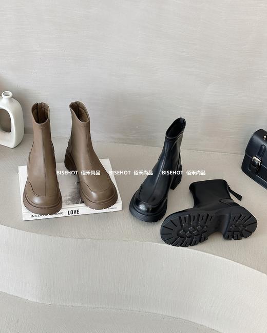 新品女士弹力一脚蹬女款矮靴671B35504（W） 商品图7