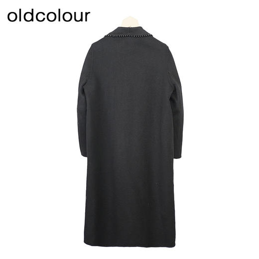 oldcolour双面羊毛大衣冬季新款时尚高级长款毛呢外套女O43156159 商品图3