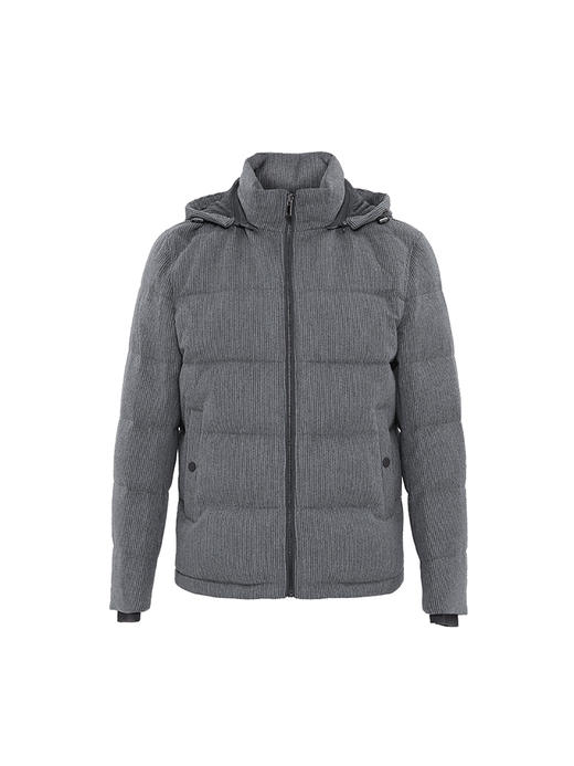 callisto灰色丝羊毛混纺羽绒服 FSFED063C 商品图3