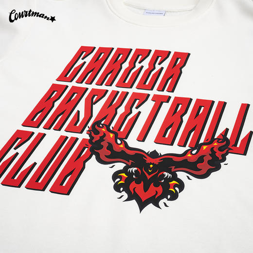 【生涯球队联名卫衣】胸前字体布局采用了nba新赛季的同款布局，采用了生涯的红黄配色搭配上courtman的内外双面料属性的卫衣设计 商品图3