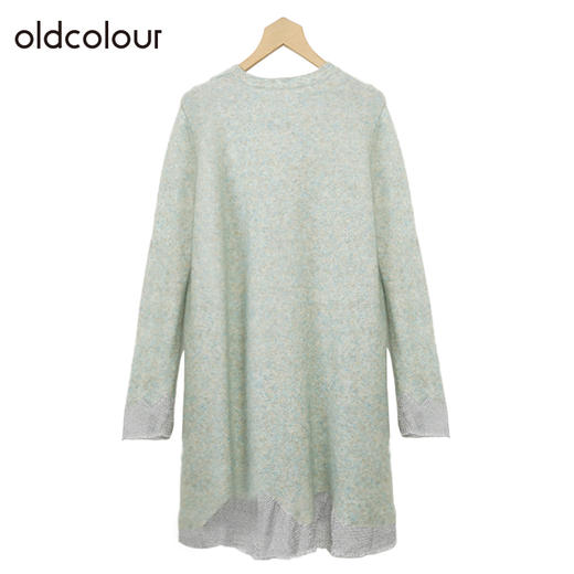 oldcolour纯色简约连衣裙冬季新款设计感中长款针织衫女O41103169 商品图2