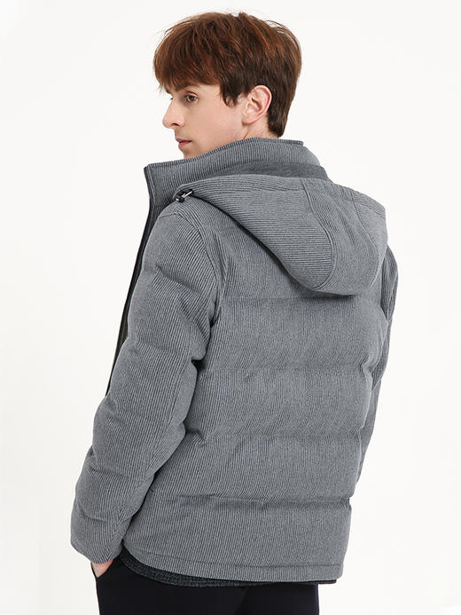 callisto灰色丝羊毛混纺羽绒服 FSFED063C 商品图2