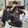 法兰绒男士睡衣加绒加厚保暖套装冬季新款宽松加大码珊瑚绒家居服 商品缩略图3