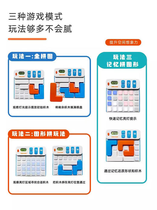 【新元素】逗智拼图3到6岁儿童益智智力开发新款智能积木拼图-蓝色631001 商品图4