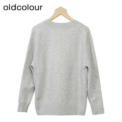 oldcolour休闲套头针织衫冬季新款设计感宽松镂空毛衣女O42052230 商品图3