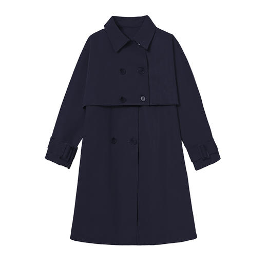 littletime女童洋气外套秋冬新款英伦学院儿童中长款风衣裙两件套 商品图4