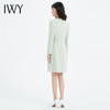 IWY/绿色西装连衣裙女秋气质干练职场职业裙装设计感V领Q13303 商品缩略图3