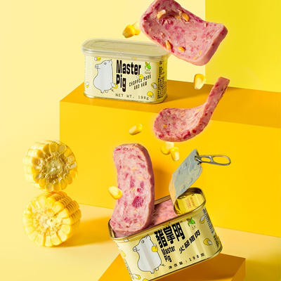 猪掌门年代午餐肉，双十一活动钜惠！！！猪掌门年代午餐肉六罐装买就送3片40g片装火腿午餐肉 商品图7