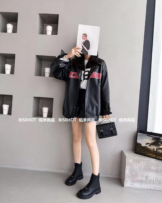 新品女士圆头橡胶大底舒适百搭女矮靴798B35514（W） 商品图3