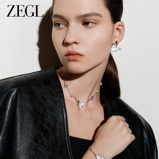 ZEGL设计师蝶语系列蝴蝶项链女轻奢小众高级感脖颈链choker锁骨链 商品图2