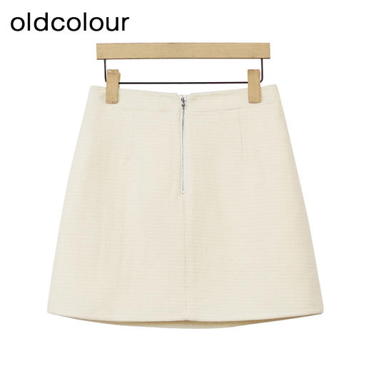 oldcolour复古高腰短裙冬季新款时尚气质格子百搭半身裙O42061272 商品图4