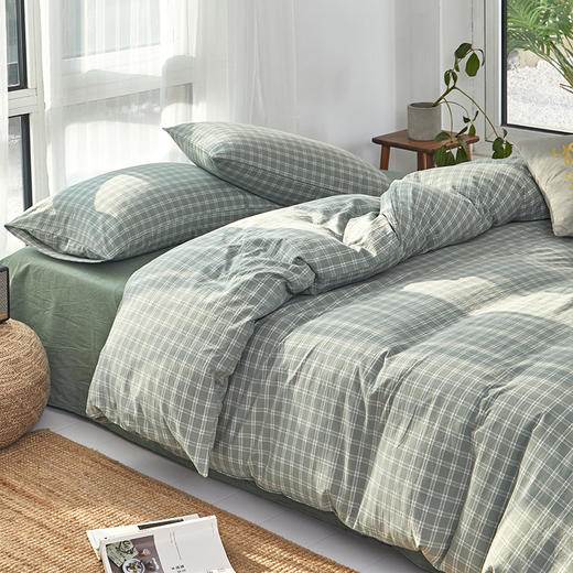 100%全棉床品格子四件套 商品图2