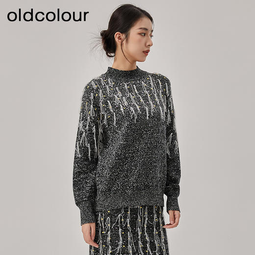 oldcolour冬季新款设计感小众气质宽松打底针织衫毛衣女O44052404 商品图2