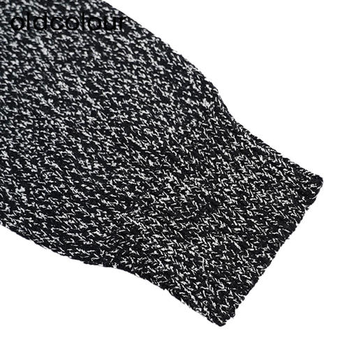 oldcolour气质针织开衫冬季新款V领设计感宽松外套女O44054406 商品图4