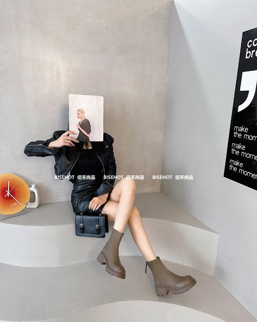新品女士弹力一脚蹬女款矮靴671B35504（W） 商品图5