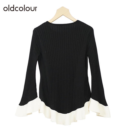 oldcolour设计感针织衫冬季新款修身显瘦气质圆领上衣女O41052146 商品图1