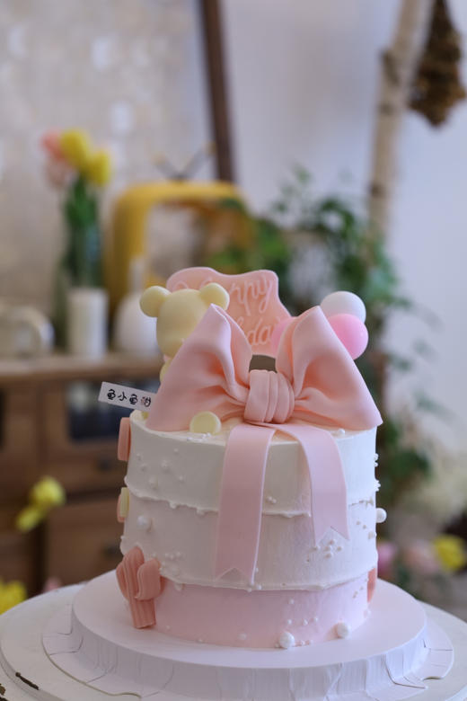 粉色蝴蝶结巧克力小熊（图为4寸） 商品图3