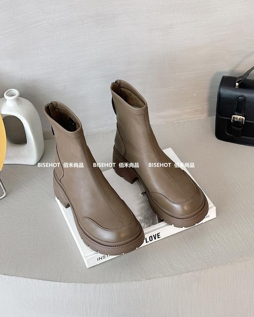 新品女士弹力一脚蹬女款矮靴671B35504（W） 商品图4