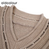 oldcolour复古气质针织衫冬季新款设计感小众V领毛衣O44052456 商品缩略图4