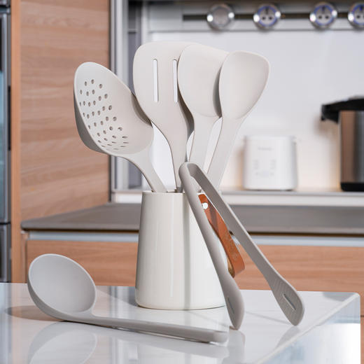 OTB欧标食品级不粘锅硅胶锅铲/汤勺/漏勺/煎铲/牛排夹 耐高温铂金硅胶厨具套装 商品图2