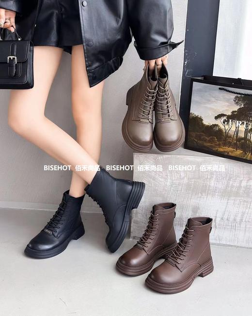 新品女士圆头橡胶大底舒适百搭女矮靴798B35514（W） 商品图2