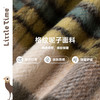 littletime童装中长款外套保暖格纹连帽女童呢子大衣2023秋冬新款 商品缩略图2
