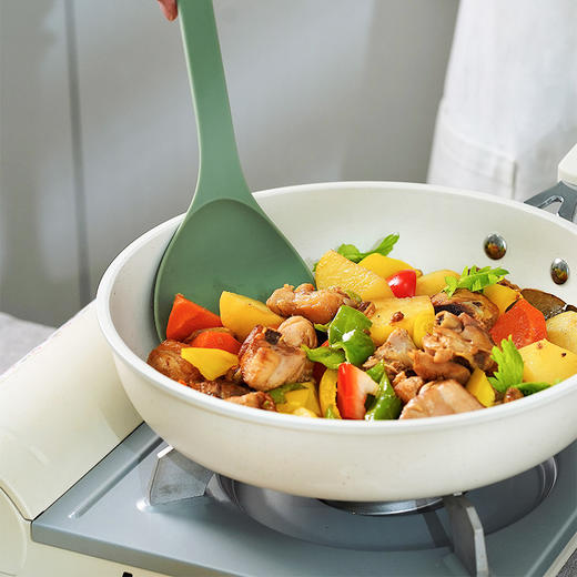 OTB欧标食品级不粘锅硅胶锅铲/汤勺/漏勺/煎铲/牛排夹 耐高温铂金硅胶厨具套装 商品图7