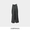 JUDYHUA 系带皱褶设计款直筒裤 商品缩略图3