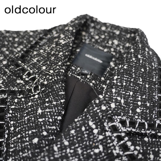 oldcolour黑色长款外套冬季新款高级感气质直筒大衣女O44153417 商品图2