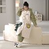 睡衣女可爱卡通珊瑚绒加厚三层夹棉睡袍家居服中长款保暖棉袄套装 商品缩略图2