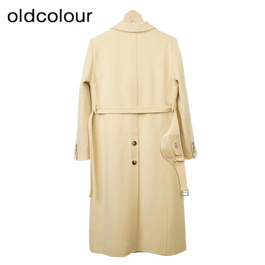 oldcolour冬季新款高级感气质显瘦长款纯羊毛毛呢外套女O44156439 商品图4