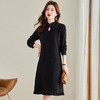 秋冬季新款，配大衣内搭打底裙新中式针织连衣裙女盘扣毛衣长裙CC-J319 商品缩略图2