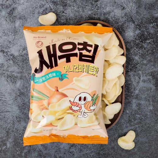 韩国No Brand诺倍得蒜味/芥末味/洋葱法棍味虾片66g 多重滋味惊艳味蕾口口酥脆 050901/150509/150508 商品图1