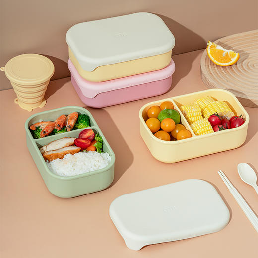 OTB铂金硅胶冰激凌分格饭盒 商品图4