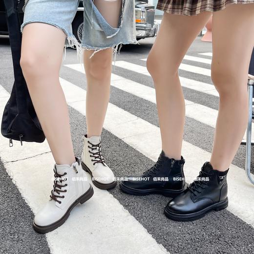 新品女士牛皮加绒平底特大码女矮靴653B35544（W） 商品图4