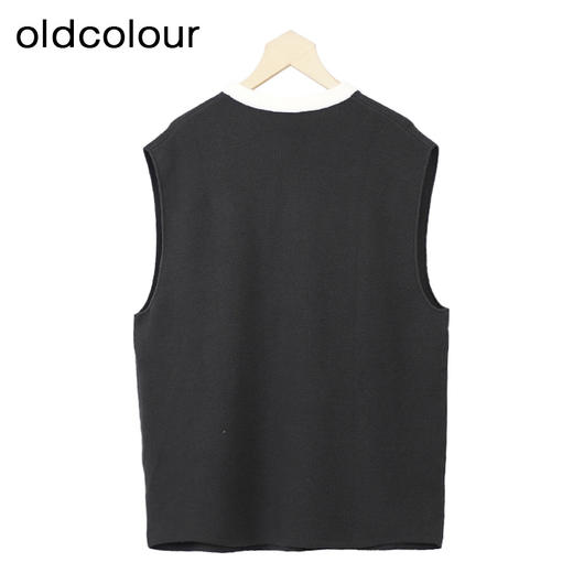 oldcolour针织马甲冬季新款V领气质纯色直筒百搭背心女O43051123 商品图3