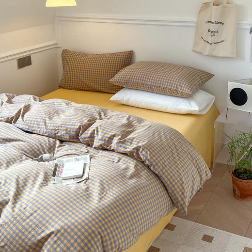 100%全棉床品格子四件套 商品图3